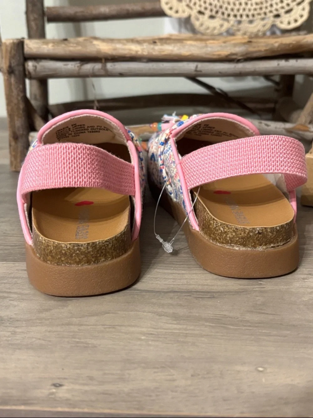 Steve Madden TODDLER Girls Size 9 Mazie Pink Beaded Sling-back Clog  NIB